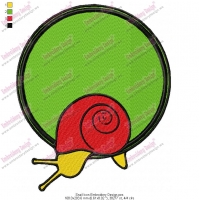 Snail Icon Embroidery Design